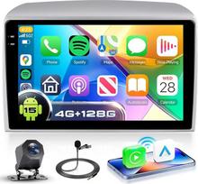 VECHTEL 4G+128G Autoradio Android 15 für Lancia Ypsilon 2006-2011, 9 Zoll Incell HD Touchscreen mit Drahtlos Carplay Android Auto, Auto Radio mit GPS WLAN USB Bluetooth FM RDS Radio Rückfahrkamera