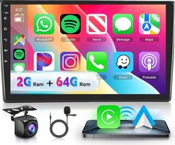 VECHTEL automobilinis radijas 2G + 64G Android 15, skirtas Audi A4 2002-2008, 9 colių HD 2.5D jutiklinio ekrano automobilinis radijas su belaidžiu "Carplay" "Android" automobiliniu GPS "Wi-Fi" USB "Bluetooth" FM RDS radijas atbulinės eigos kamera