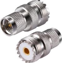 Vecys UHF PL-259 UHF vyriškos lyties į SO-239 UHF moteriškos lyties adapterio koaksialinio kabelio adapteris Ham Radio (2 pakuotės)