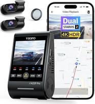 VIOFO A229 Pro 3 objektyvų 4K + 2K + 1080P, Dual STARVIS 2, HDR priekinė galinė interjero prietaisų kamera automobilyje, valdymas balsu ir 5 GHz "Wi-Fi" automobilinė kamera, itin tikslus GPS, "Super Night Vision 2.0", balso išvestis, 512GB maks.