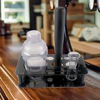 Cocktail Shaker Acrylic Rack (Black) Stable Centerpiece Bar Tool Bartender Holder for Wedding black