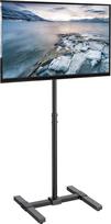 VIVO Reguliuojamo aukščio grindų stovas, skirtas 13-50 colių ekranams iki 20 kg, LCD LED OLED 4K išmaniosioms plokščioms ir lenktoms monitorių plokštėms, 127 cm aukščio, maks. VESA 200 x 200, juoda, STAND-TV07