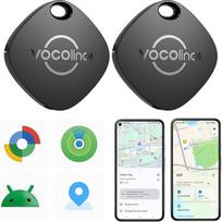 VOCOlinc Android Tag 2er Pack, Smart Key Finder Tracker Kompatibel mit Apple Wo Ist & Google Mein Gerät Finden APP, Schlüsselfinder für Geldbeutel/Gepäck/Taschen/Koffer, IP67 Wiederaufladbar