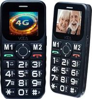 VOCA 4G telefonas su dideliais mygtukais senjorams | Atrakintas 4G LTE | Sustiprintas garsumas | SOS mygtukas | Greitasis rinkimas | Didelis skaičių ekranas | Didelis mygtukas | Patvarus | V141 (juodas)