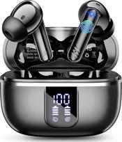 W70 Pro Bluetooth Kopfhörer In-Ear, Bluetooth 5.4 Wireless Earbuds mit HiFi-Sound, Sport Ohrhörer mit 4 Mik ENC für klare Anrufe, 46H Akkulaufzeit, LED-Anzeige, IPX7 Wasserdicht, iOS Android. Schwarz