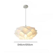 Gėlių akrilo pakabinamas šviestuvas Modernus namų dekoravimas Šiaurės šalių kabantis lempa Svetainės valgomojo dekoras Miegamojo prabangus liustra D40cm&Warm White