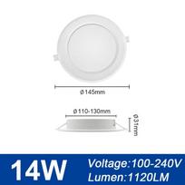2 vnt./daug LED lubinis šviestuvas 110V 220V lubinis šviestuvas 17W 20W 24W įleidžiamas LED lubinis šviestuvas apvalus panelinis šviestuvas prožektorius patalpų apšvietimui AC100V-240V&Cold white