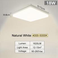 Kvadratinis Led lubinis šviestuvas miegamojo apšvietimas Neutraliai baltas šaltas baltas šiltas baltas 48W 36W 24W 18W LED lubų šviestuvas kambarys
