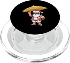 Weihnachten im August Weihnachtsmann Strandurlaub Sommerausflug PopSockets PopGrip für MagSafe