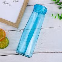 Diamond Water Bottle Glass Cup Lead-Free Heat Resistant Portable Travel Carrying For Drinkware Outdoor Student Cup blue