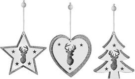 WeRChristmas Weihnachtsdekoration zum Aufhängen, Mehrfarbig, 1 cm, 6 Stück