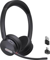 Yealink BH70 "Bluetooth" ausinės su mikrofonu namų biurui, "Microsoft Teams" sertifikuotos "Bluetooth" ausinės, belaidis iki 35 valandų pokalbio laikas, 3 mikrofonai, triukšmo slopinimas, 147 g svorio