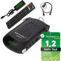 ZEHNDER HX 2600 mini skaitmeninis palydovinis imtuvas HD + HDMI kabelis su įrašymo funkcija, palydovinis HD imtuvas, skirtas palydovinei televizijai, su HD funkcija