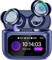ZYHKON "Bluetooth" ausinės, "Bluetooth 5.4" miego ausinės ausyse su jutikliniu ekranu, 48 val. trukmės mini ausinės su "HiFi" garsu / 5 ekvalaizerio režimais / ENC triukšmo slopinimu, belaidės ausinės šoniniams miegaliams