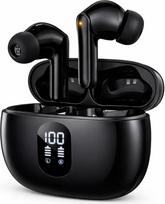 ZZU belaidės ausinės Bluetooth 5.3 Sportinės ausinės Stereo Deep Bass Black