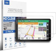 [2 pakuotės] Apsauginis stiklas Garmin Dezl LGV1000/LGV1010/LGV1020 GPS navigatoriams su 10 colių jutikliniu ekranu | Apsauga nuo pirštų atspaudų (HD Clear)