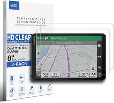 [2 pakuotės] Apsauginis stiklas Garmin Dezl LGV800/LGV810/LGV820/RV 890 GPS navigatoriams su 8 colių jutikliniu ekranu, pritaikytas pirštinėms su mikrofono skyle (HD Clear)