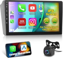 [2+64GB] "Android" automobilinis radijas "Toyota Avensis T25" 2002-2008, 9 colių jutiklinio ekrano automobilinis radijas su "Wirelss CarPlay" ir "Android Car", "WiFi", GPS, FM RDS radijas, atbulinės eigos kamera