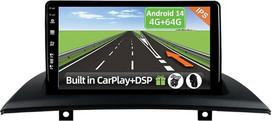 [4GB+64GB] Android 14 automobilinis radijas BMW X3 E83 (2004-2012)-2 DIN [Integruota belaidė CarPlay/Android Car/DSP/GPS] kamera + MIC-DAB/IPS/Steering Wheel Control/MirrorLink/WiFi/USB/4G/360 kamera