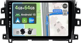 [4GB + 64GB] Android 15 automobilinis radijas Nissan Navara NP300 2015 2016 2017 2018 - [Integruota CarPlay/Android Car/DSP/GPS]-10.1 colių IPS 2.5D kamera + MIC-DAB/Steering Wheel Control/Mirror Link