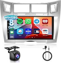 [6G+128G] 8 branduolių automobilinis radijas "Toyota Yaris/Vizi" 2005-2011 m. su belaidžiu "Carplay Android Car", Hodozzy automobilinis radijas 9 colių jutiklinis ekranas su "Bluetooth" GPS navigacija WiFi USB DSP FM/RDS radijas su galinio vaizdo kamera