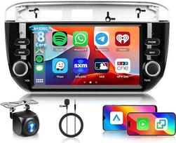 [6G+128G] 8 branduolių automobilinis radijas "Fiat Punto 2010-2016/Linea 2012-2015" "Android" radijas su "Bluetooth Navi", Hodozzy 2 DIN 7 colių jutiklinis ekranas su belaidžiu "Carplay" "Android" automobiliu, WiFi Canbus DSP FM RDS + kamera