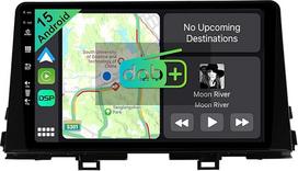 [DAB-4G+64G] "Android 15" automobilinis radijas "Kia Picanto Morning" (2017-2020 m.)-[Integruotas DAB+/CarPlay/Android Auto/DSP/GPS]-9 colių IPS 2.5D jutiklinis ekranas MIC+Kamera USB/MirrorLink/Bluetooth 5.0