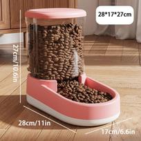 3.8L Pet  Automatic Feeder Water Dispenser 2 In1 Tilted Automatic Pet Food And Water Feeder Large Capacity Food Feeder Waterer beige