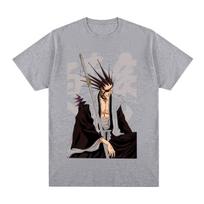 BLEACH Zaraki Kenpachi Vintažiniai Marškinėliai Anime Grafika Punk Harajuku Drabužiai Medvilniniai Vyriški Marškinėliai Nauji Marškinėliai Moteriški Viršutiniai S