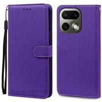 Dėklas Realme 16 Pro dėklui Realme 16 Pro+ piniginei Odinis atverčiamas dangtelis For Realme 16 Pro Plus dėklui Silikoninis knygos tipo dangtelis Coque Funda For Realme 16Pro tamsiai violetine spalva