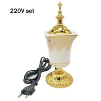 YXY Ceramics Elektrinis smilkalų degiklis 110V/220V įjungiamas į elektros tinklą Arabiška anglių krosnelė sandalmedžiui OUDH smilkalams Smilkalų degiklis ir EU AU kištukas
