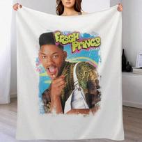 The Fresh Prince Of Bel-Air White Gift For Fan, Gift T-Shirt For , , Adults , Halloween Day, Thanksgiv Throw Blanket S įvairiaspalvis