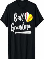 Grandma Baseball Softball Grandma T-Shirt S įvairiaspalvis