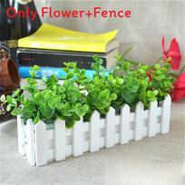 Home Living Artificial Plant Set With Wooden Fence For Wedding Decor And Photo Props Style A