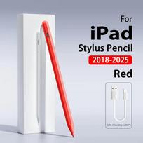 New Lightweight Drawing Pencil for iPad 2025 A16 Air 6 M2 Pro 13 11 12.9 Air 5 4 10.9 10/9th Gen Stylus Pen With Palm Rejection raudona