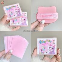 100Sheets Bamboo Charcoal Oil Blotting Papers With Case & Makeup Puff Face Oil Absorbing Sheets For Makeup