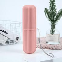 Travel Toothbrush Box Vertical Stripe Portable Mouthwash Cup Brushing Cup Washing Cup Toothware Box Toothpaste Storage Cartridge