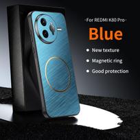 For POCO F7 Pro F7 Ultra Luxury Gold Wire Textured Coil Magnetic All-Inclusive Dropproof Phone Case For POCO F7 Pro mėlyna