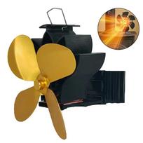 4 Blade Heat Powered Stove Fan Log Wood Burner Eco Friendly Quiet Fireplace Fan Winter Warm Home Efficient Heat Distribution auksas