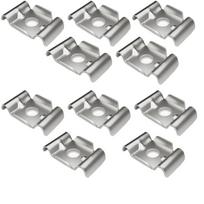Stainless Steel Material Fence Attachment Clamps Barrier Attachment Bracket  Mesh Fence System 10Pcs