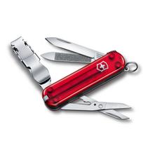 VICTORINOX Nail Clip 580 Translucent Red Nail Curved Nail Nail 8 Stainless Compact - Clipper, Blade, Scissors, Cleaner, File, Functions, Steel,