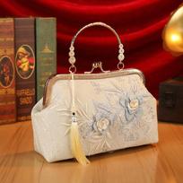 Elegant Floral Lace Evening Clutch Vintage Party Bag Floral Embroidery Clutc 1PC