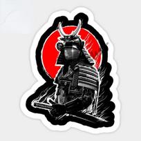 Automobilio lipdukas Japoniškos kultūros Samurajus Demono kaukė Automobilio stilius Asmenybės lipdukai Tinkami Automobilio aksesuarai Dekoravimas 13cm-Longest Side