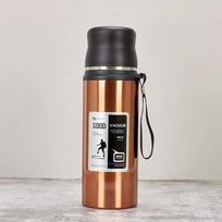 Virtuvės nerūdijančio plieno vakuuminė kolba dvigubo sluoksnio izoliuotas puodelis lauko kempingui nešiojama alpinizmo vandens butelis termosas 600ml black