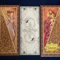 12*5.5cm Low Scare Tarot 78 Pcs Cards Secretly Add The Language of Flowers Japanese Anime Style Cartoon Tarot Cards