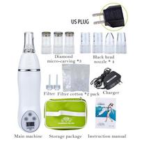 Micro Acne Remover Tool Vacuum Ultrasonic Pore Cleanser Blackhead Removal Diamond Tip Facial Massager for Home Skincare Device white