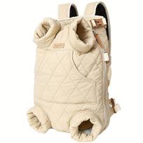 Cozy Pet Carrier Backpack for Dogs - Fleece-Lined, Front Legs Out, Hands-Free Design for Hiking & Travel. balta