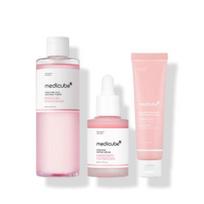MediCube PDRN Pink Skincare Trio (Peptide Ampoule 30ml + Cica Soothing Toner 250ml + Hyaluronic Moisture Cream 50ml)
