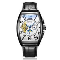 Sewor vyriškas laikrodis Automatinis mechanizmas Tuščiaviduris mechaninis vyriškas laikrodis Atsitiktinis Tourbillon mechaninis laikrodis balta