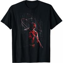 Marvel Daredevil Lietingos Nakties Noir Estetikos Meno Marškinėliai Vyrams Moterims Medvilniniai Oversized Lauko Atsitiktiniai Tamsūs Madingi Viršutiniai Drabužiai 2XL black